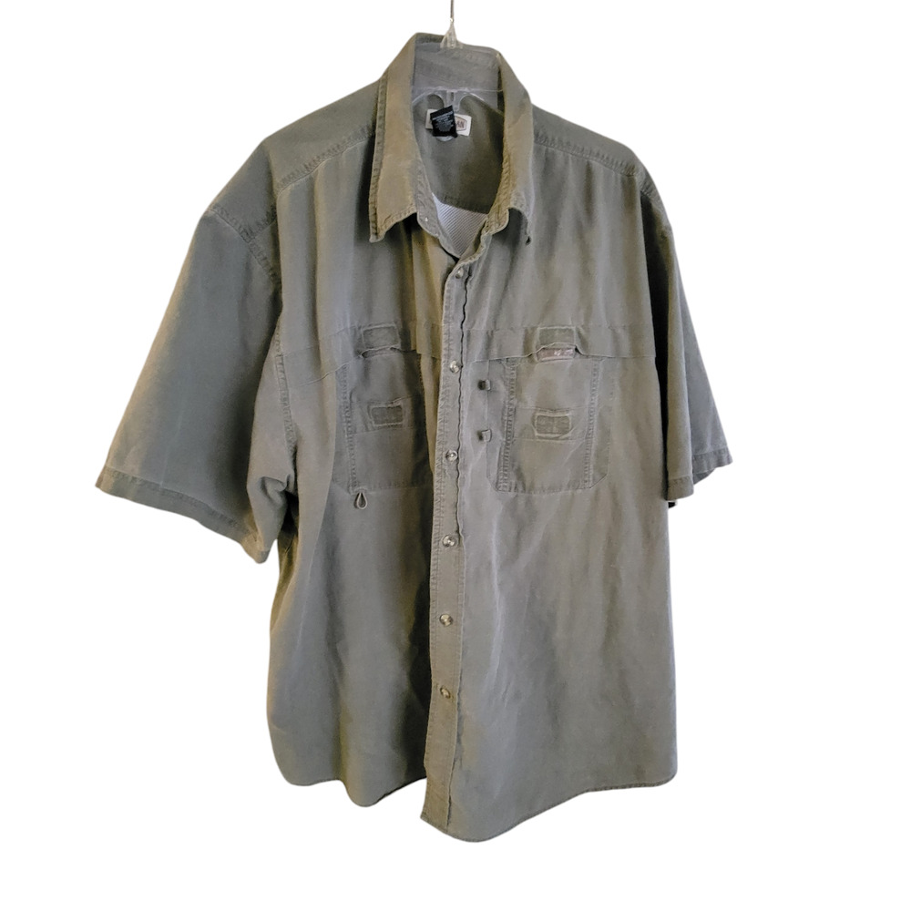 Magellan Outdoors Men Shirt Size 3XL Cotton Dual Pockets Gorpcore Vented Work